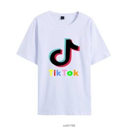 New Popular Tik Tok Tiktok Character Printing Youth Fashion Trend Loose Short Sleeve Men and Women