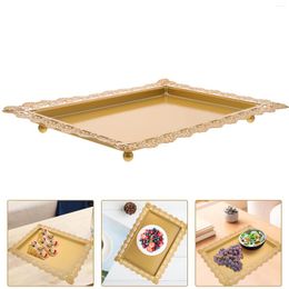 Dinnerware Sets Iron Cake Pan Serving Plate Organiser Appetiser Plates Desktop Board Dinner Large Trays Vanity Table Fruit