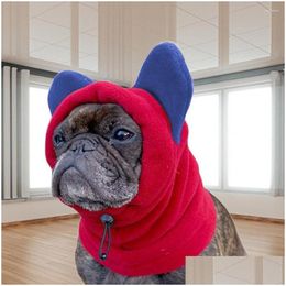 Dog Apparel Practical Cap Washable Puppy Hat Eye-Catching Neck Ear Snood Abrasion Resistant Drop Delivery Home Garden Pet Supplies Dhzua