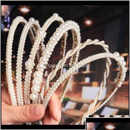 Hair Accessories Women Pearl Headbands Sweet Elegant Band Barrettes Hairband Headwear For Ladies Girls Fashion Tool Jewelry Pfwrj Drop Dhtnx