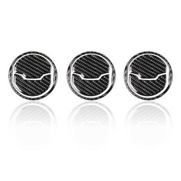 Other Interior Accessories 3Pcs Real Carbon Fibre Trim Sticker For Ford Mustang - Air Outlet Dashboard Vent Er Car Drop Delivery Mob Dhghw