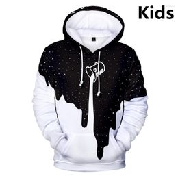 Men's Hoodies 3 To 14 Years Kids Pouring Milk Star Paint Bucket 3d Print Hoodie Sweatshirt Boys Girls Starry Sky Jacket Children Coat