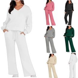 Women's Two Piece Pants 2023 Outfits Winter Fall Sets For Women Sweatpant Joggers Set Casual Hoodies Tracksuit Sweatsuits