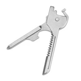 Autoschlüssel 6 in 1 EDC Gear Mini Nutzungsring -geformtes Taschenöffner Keychain ScreverDriver Tool Kit Überleben Taktische Messer Drop Lieferung Mobile Dhdyh