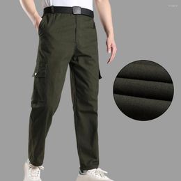 Men's Pants Solid Colour Cargo Comfortable Stylish Straight With Multiple Pockets Breathable Soft Durable For Casual