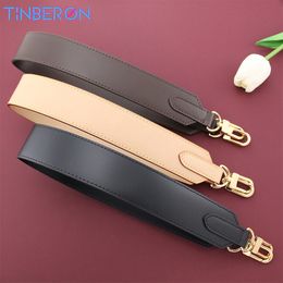 Bag Parts Accessories TINBERON Shoulder Strap for Luxury Bag Replacement Cow Leather Wide Bag Strap Handbag Accessories Women Bag Belt Strap Long 65cm 230818