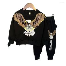 Clothing Sets Baby Children's Wear Suits Summer Long-sleeved Boys Loose Sportswear Two-piece Sport Suit 2-8 Ages