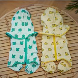 Dog Apparel Cute Cartoon Raincoat Jumpsuit Waterproof Clothing For Rainwear Yorkie Pomeranian Poodle Bichon Schnauzer Clothes