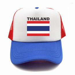 Ball Caps Thailand Trucker Cap Summer Men Cool Country Flag Hat Baseball Unisex Outdoor Mesh Net