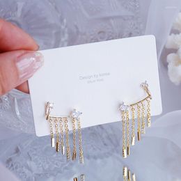 Dangle Earrings Long Tassel For Women Designer Creativity Luxury Jewelry Micro-inlaid High Quality Zircon Woman's Gift