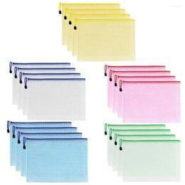 Storage Bags 20 Pcs Paper Files Mesh Bag Office Holder Organiser Pvc Documents Pouches Receipt