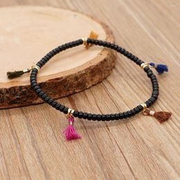 Charm Bracelets Tassels Vintage Bracelet Solid Colour Seed Beaded For Women Girl Gift Handmade Fashion Jewellery Pulsera De Mujer