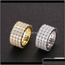 Band Rings Size 612 Men Women Engagement Iced Out 4 Rows Cz Gold Sier Love Diamond Luxury Nice Gift 7Uwl2 Rgcdz Drop Delivery Jewellery Dhdmq