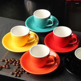 Mugs Design Colourful Coffee Set Cup And Saucer Underglazed Low Procelain Cappuccino Latte Cup70ml