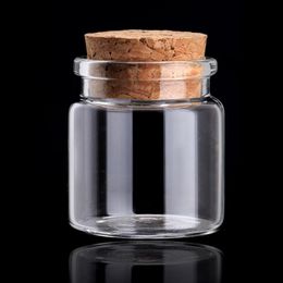 500 * 25ML Wholesale Glass vials with Wooden Cork 1OZ Glass Bottles Jars Containers For wedding