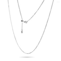 Chains CKK Link Chain Long Necklace 925 Sterling Silver Necklaces Pendants For Women Fashion Jewellery Collier Femme 70CM