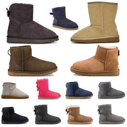 Boots Women Classic Mini Platform Boot Ultra Matte Fur Snow Boots Suede Wool Blend Comfort Winter Designer Ankle Booties Size 36-41