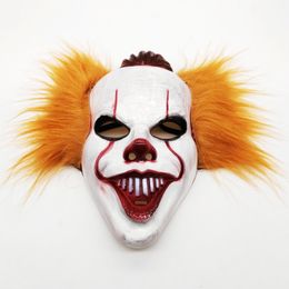 Party Masks Scary Movie Hard Plastic Mask Wig Costume Clown DC The Dark Knight Cosplay Horror Joker Prop Halloween 230818