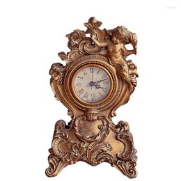 Table Clocks French Baroque Middle Ancient Clock European Retro Angel Classical Wall Decoration Ornaments