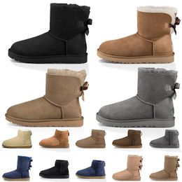2023 boots Ankle Fluff Boots Cotton slipper for women Designer shoes chestnut fur Ladies comfortable slides sheepskin tazz mini boot ankle snow Booties winter