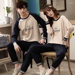 Women's Sleepwear Couple For Sleeping Cotton Men And Women Matching Home Suits Fashion Cartoon Lover Leisure Nightwear Male Pyjamas Sets