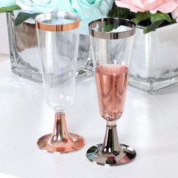 Wine Glasses 6PcsSet 150ml Glass Stylish Champagne Flute Shockproof Pokal Plastic Practical Antislip for Party 230818