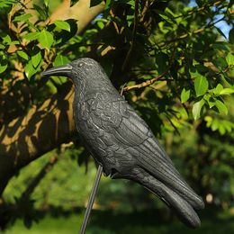 Decorative Objects Figurines Plastic Crow Hunting Decoys Garden Bird Deter Scarer Scarecrow Mice Pest Control Deterrent Repeller Decor For Black 230818