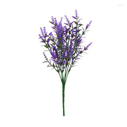 Decorative Flowers 33x15cm Bunch Provence Lavender Plastic Artificial False Plants Wedding For Home Decoration Christmas Table