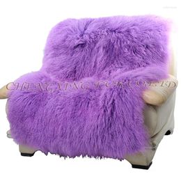 Blankets CX-D-35 2023 Real Fur Blanket For Bed Mongolian Rug Bedrooms Throw Beds Rugs And Carpets Living Room