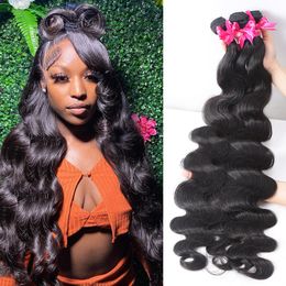 Body Wave Bundles Remy Hair 1 3 4 Bundles Weave Peruvian Hair 28 30 34 40 Inch Bundles Virgin Hair Natural Colour Hair Bundles