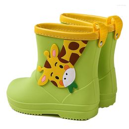 Boots Pvc Non-slip Kids Rain Cartoon Child Rubber Boot Animals Autumn Shoes Boys Water Girls