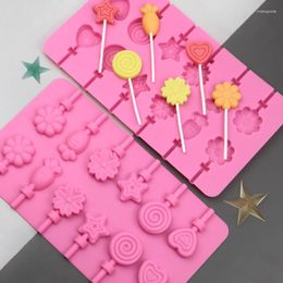 Baking Moulds 12-even Lollipop Silicone Mould DIY Production Reusable 912