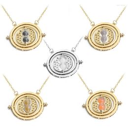 Chains Women Men Sand Timer Pendant Necklace Mix Color Hourglass Bottle Necklaces Ladies Couple Lovers Jewelry Movie Gift