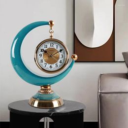 Table Clocks Living Room Modern Luxury Retro Creative Pendulum Large Nordic Ev Saati Desk Decorations For Office