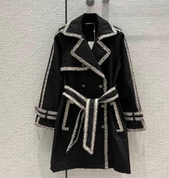 Stilisti Nuovo Trench Donna Giacche Giacca lunga stile Cappotti da donna Cappotto slim da donna in lana con cappuccio Parchi 196