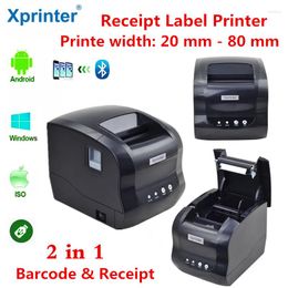 Xprinter 365B Barcode Sticker Printer 20mm-80mm Thermal Label USB/Bluetooth Printe