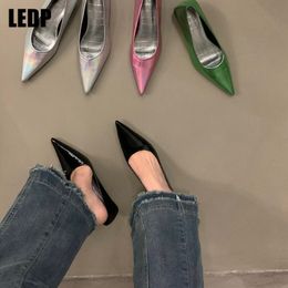 Dress Shoes Designer Fashion Women Thin Heels Pumps Pointed Toe Sexy Single Female 2023 Shallow Slip On Low Club Chic 230818