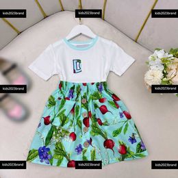 baby clothes designer suit girls dress New product Size 100-160 CM 2pcs Fashion T-shirt and Single breasted decoration skirt Free shipping