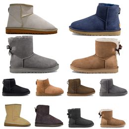 Women Classic Ultra Mini Platform Boot Designer Matte Fur Snow Boots Slippers Suede Wool Comfort Winter Ankle Booties size 36-41