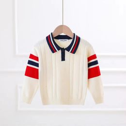 Pullover Boys Girls Knit Children Winter Clothes Cotton Preppy Style Sweater Casual Chunky Cable Baby 230818