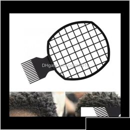 Hair Brushes 2 In 1 Dirty Braid Comb Afro Twist African Mens Hairdressing Professional Wave Curly Brush 10Pcs Drop Delivery Products C Dhqhx