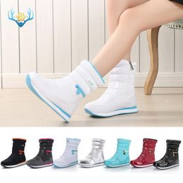 Boots 2023 Women's Snow Mid Calf Black White Down Boot Nine-color Snowflake Platform Shoes TYX