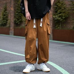 Men's Pants Hip Hop Solid Cargo 2023 Joggers Harem Trousers Male Multi-Pocket Fashion Sweatpants Street Wear Casual Overalls