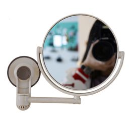 Compact Mirrors AD-Bath Mirror Cosmetic Mirror 1X/3X Magnification Suction Cup Adjustable Makeup Mirror Double-Sided Bathroom Mirror 230818