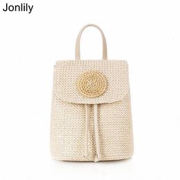 School Bags Jonlily Women's Grassmade Female Summer Time Fashion Small Backpack Elegant City Daypack Teens Purse KG611 230818