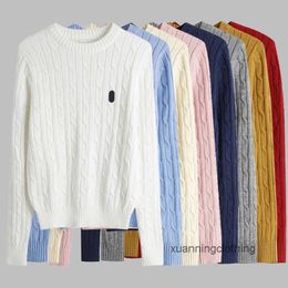 Luxury Autumn Winter Womens Sweaters Designer Ralph Round Neck Sweater Twist Pony Embroidery Laurens 5TSZ
