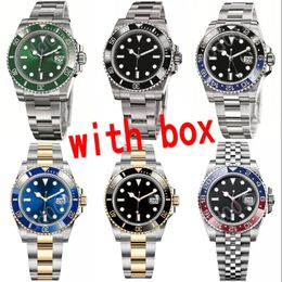 Mens AAA Mekanik Tasarımcı İzle Yüksek Kaliteli Klasik Eğlence Dhgate Montre De Luxe GMT 41mm Safir Yüzme Su geçirmez Saatler Siyah Dial SB006 C23