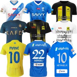 23/24 Al Nassr FC Ronaldo soccer Jerseys Men Kids KitAl Hilal Saudi CR7 Football shiirt BENZEMA NEYMAR JR jersey 2023 Saudi Arabia MANE #10