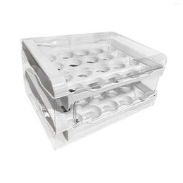 Storage Bottles Egg Holder For Refrigerator Reusable Fridge Drawer Organizer Fresh Box Cupboard Countertop