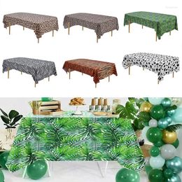 Table Cloth Disposable Animal Striped Tablecloth Jungle Safari Birthday Party Decor Kid Baby Shower Waterproof